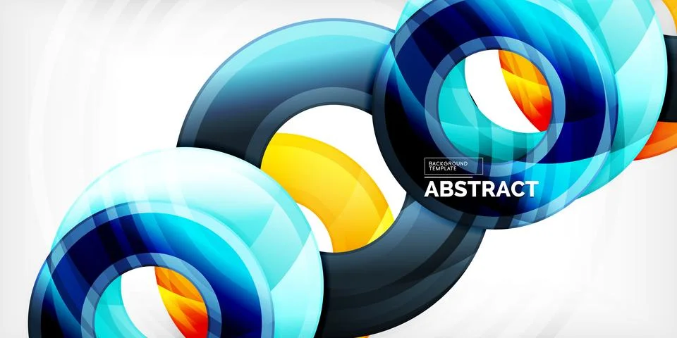 Circles, round elements, ring shapes premium background. Vector Illustration For Illustrazione stock