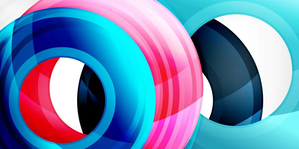 Circles, round elements, ring shapes premium background. Vector Illustration For Stock Illustration