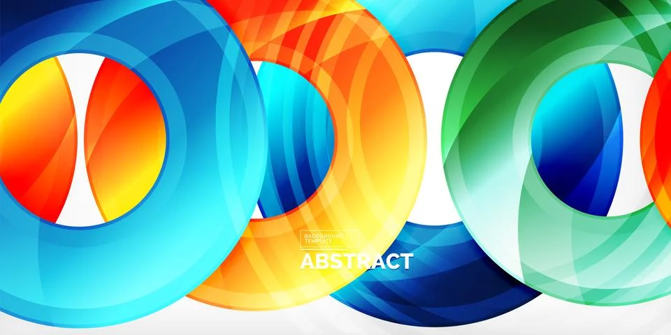 Circles, round elements, ring shapes premium background. Vector Illustration For 스톡 일러스트