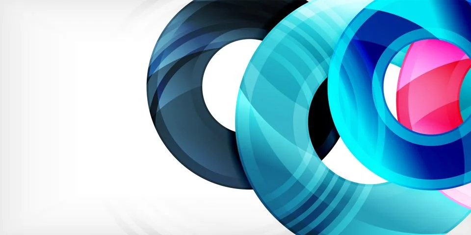 Circles, round elements, ring shapes premium background. Vector Illustration For Illustrazione stock