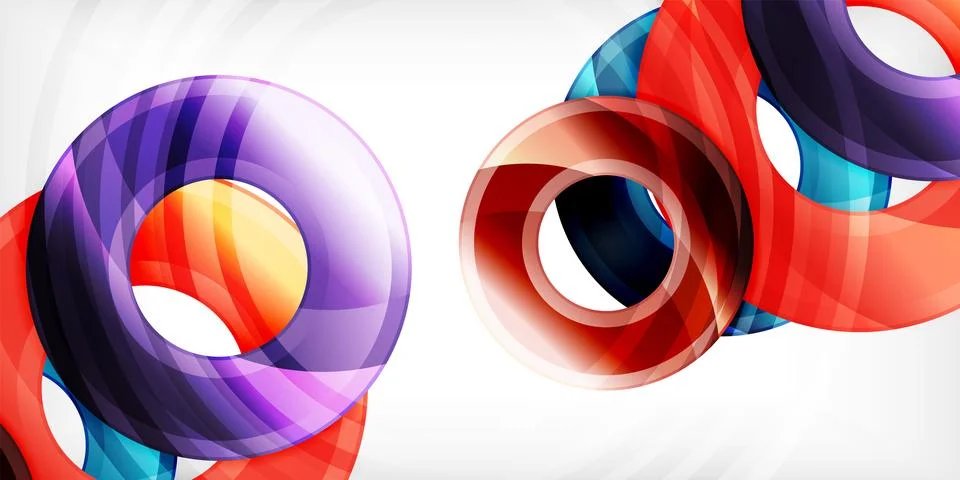 Circles, round elements, ring shapes premium background. Vector Illustration For Illustrazione stock