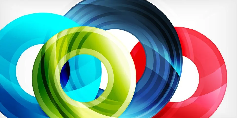 Circles, round elements, ring shapes premium background. Vector Illustration For Illustrazione stock