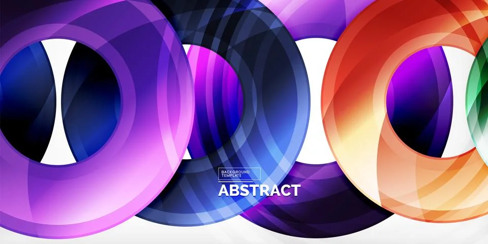 Circles, round elements, ring shapes premium background. Vector Illustration For Stock Illustration
