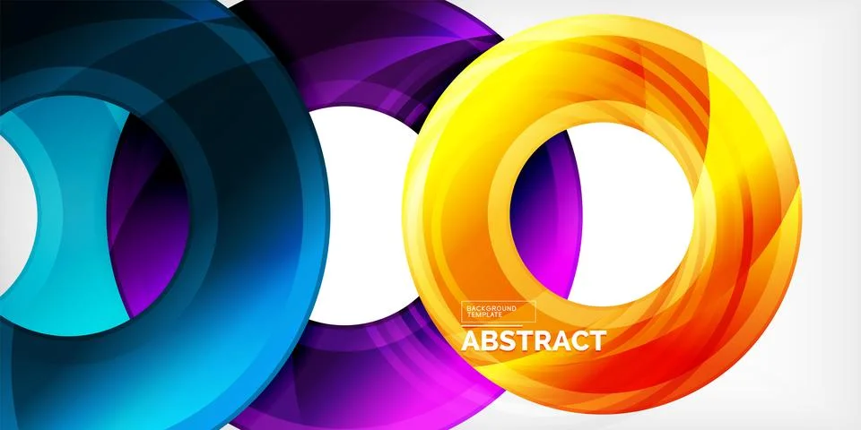 Circles, round elements, ring shapes premium background. Vector Illustration For Stock Illustration