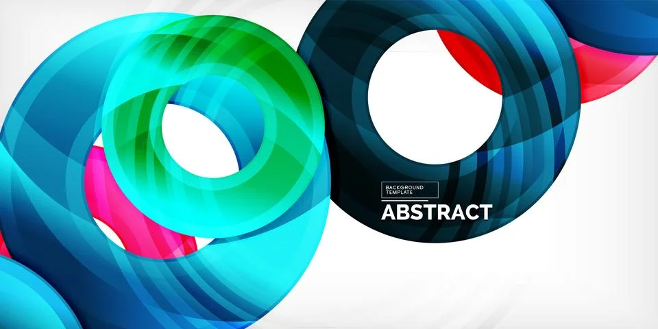 Circles, round elements, ring shapes premium background. Vector Illustration For Stock Illustration