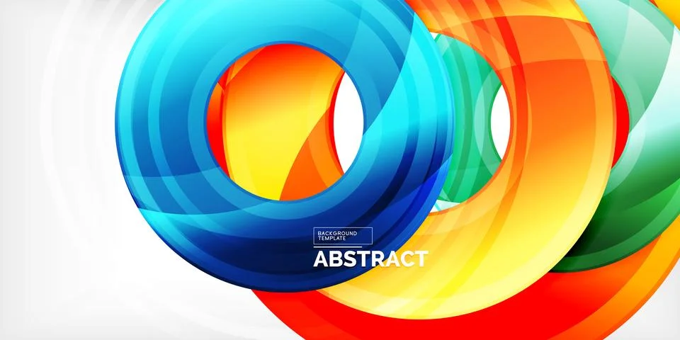 Circles, round elements, ring shapes premium background. Vector Illustration For Illustrazione stock