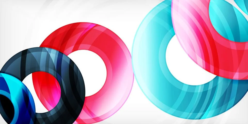 Circles, round elements, ring shapes premium background. Vector Illustration For Illustrazione stock