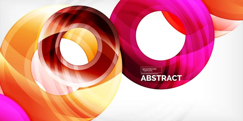 Circles, round elements, ring shapes premium background. Vector Illustration For Illustrazione stock