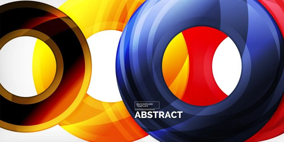 Circles, round elements, ring shapes premium background. Vector Illustration For Illustrazione stock