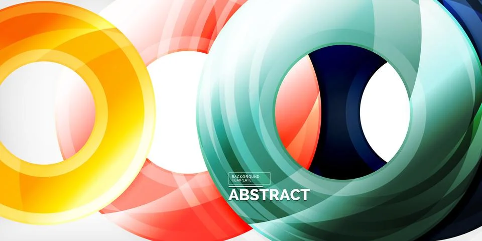 Circles, round elements, ring shapes premium background. Vector Illustration For Stock Illustration