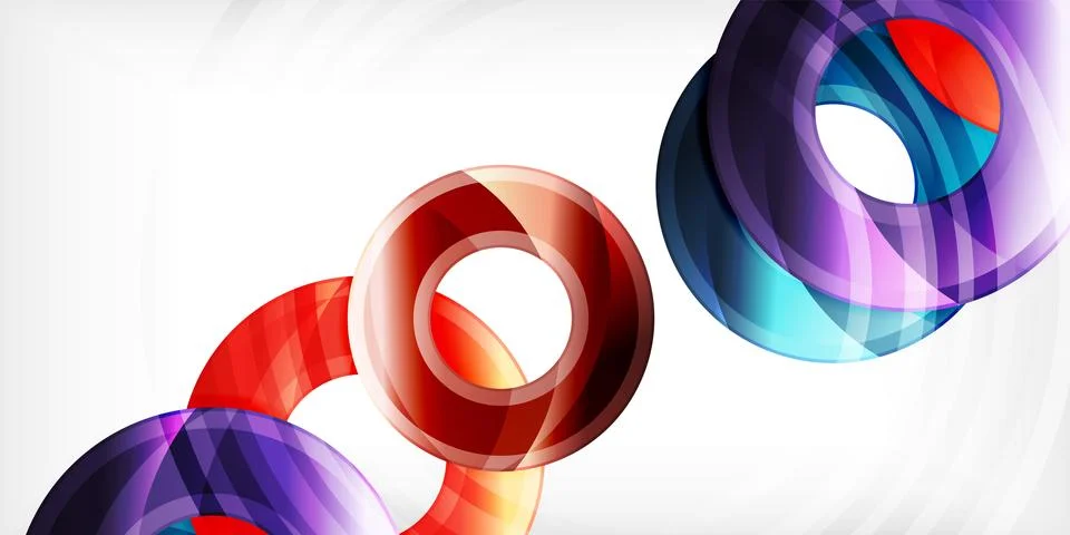 Circles, round elements, ring shapes premium background. Vector Illustration For イラスト素材