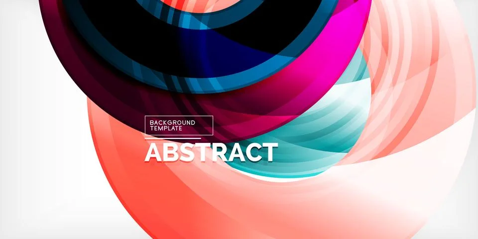 Circles, round elements, ring shapes premium background. Vector Illustration For Illustrazione stock