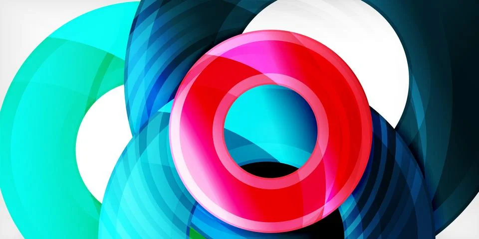 Circles, round elements, ring shapes premium background. Vector Illustration For 스톡 일러스트