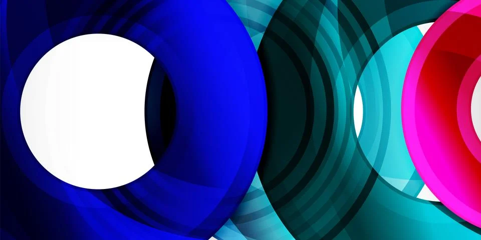 Circles, round elements, ring shapes premium background. Vector Illustration For イラスト素材