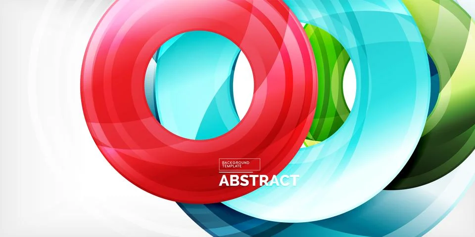 Circles, round elements, ring shapes premium background. Vector Illustration For イラスト素材