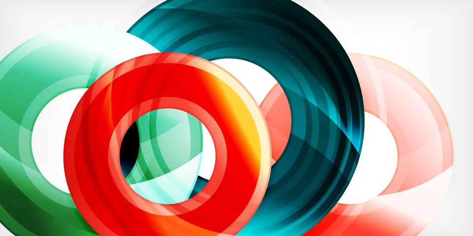 Circles, round elements, ring shapes premium background. Vector Illustration For イラスト素材