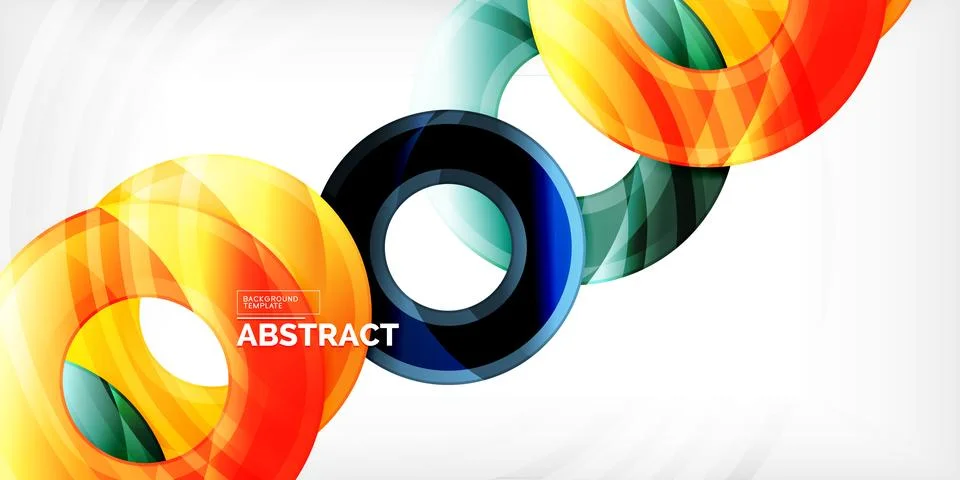 Circles, round elements, ring shapes premium background. Vector Illustration For Illustrazione stock