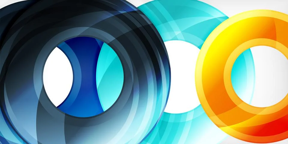 Circles, round elements, ring shapes premium background. Vector Illustration For イラスト素材