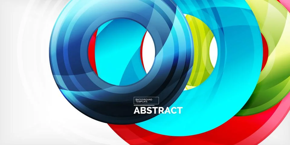 Circles, round elements, ring shapes premium background. Vector Illustration For 库存插图