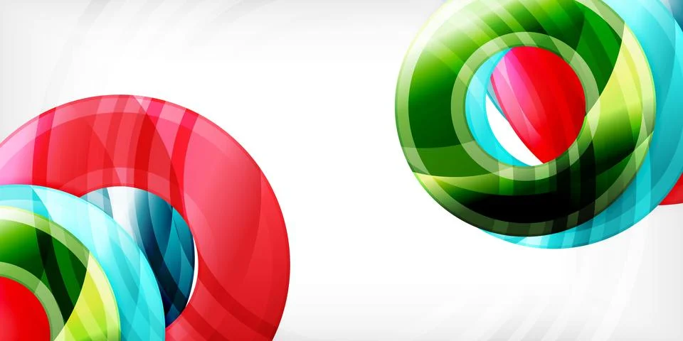 Circles, round elements, ring shapes premium background. Vector Illustration For イラスト素材
