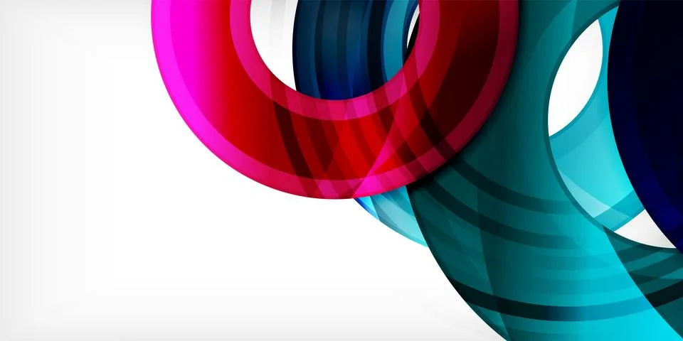 Circles, round elements, ring shapes premium background. Vector Illustration For イラスト素材