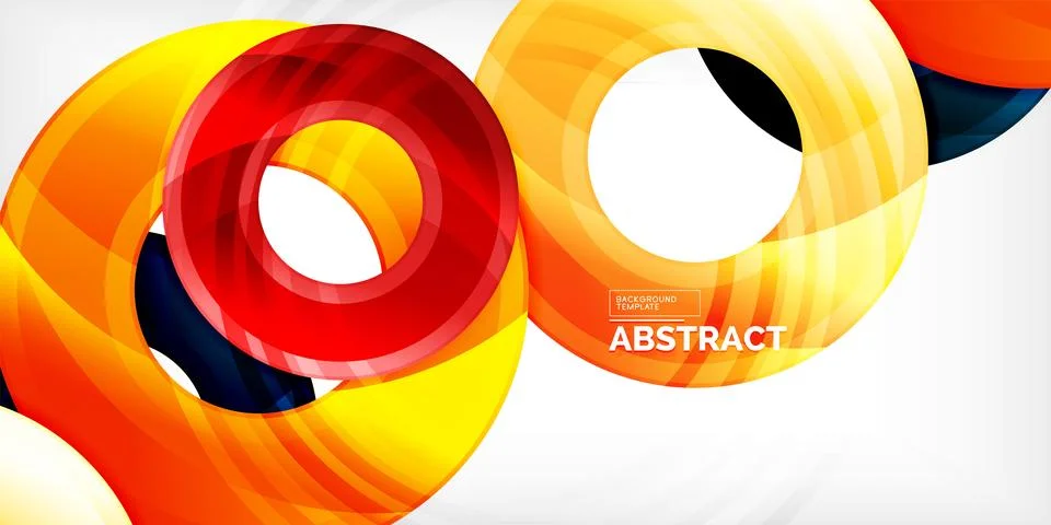 Circles, round elements, ring shapes premium background. Vector Illustration For イラスト素材