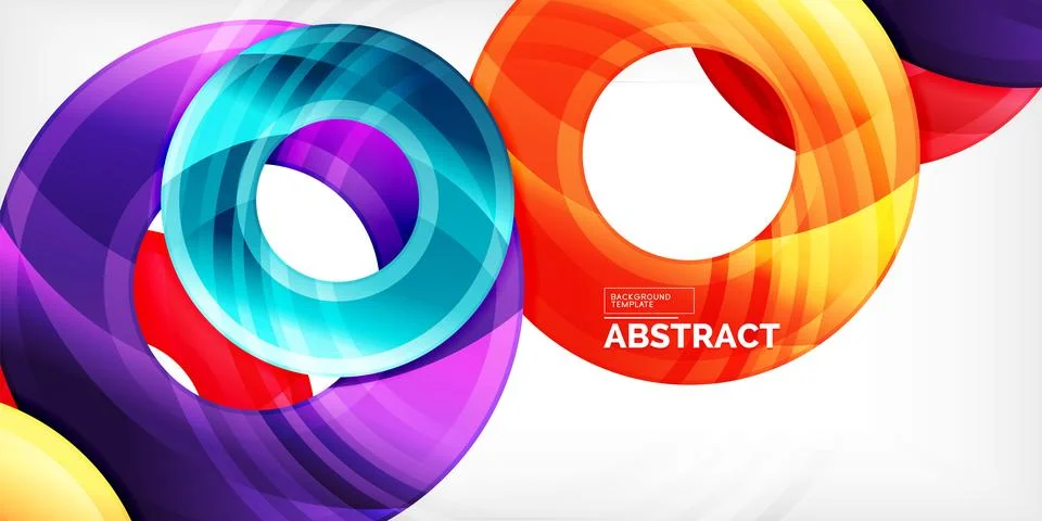 Circles, round elements, ring shapes premium background. Vector Illustration For Stock Illustration