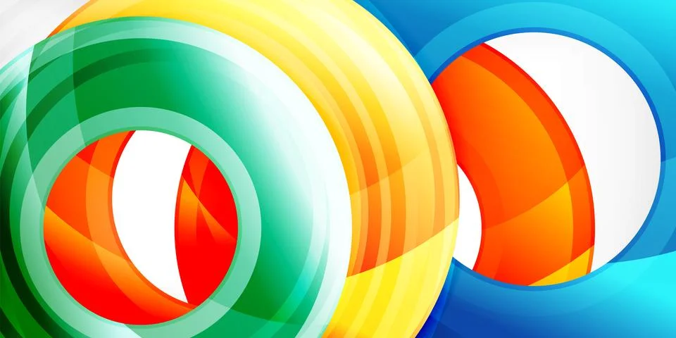 Circles, round elements, ring shapes premium background. Vector Illustration For 库存插图