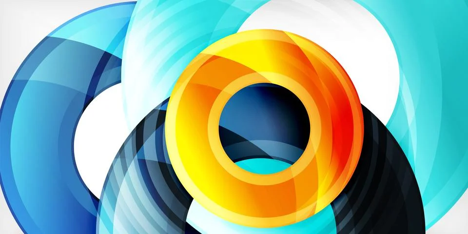 Circles, round elements, ring shapes premium background. Vector Illustration For Stock Illustration