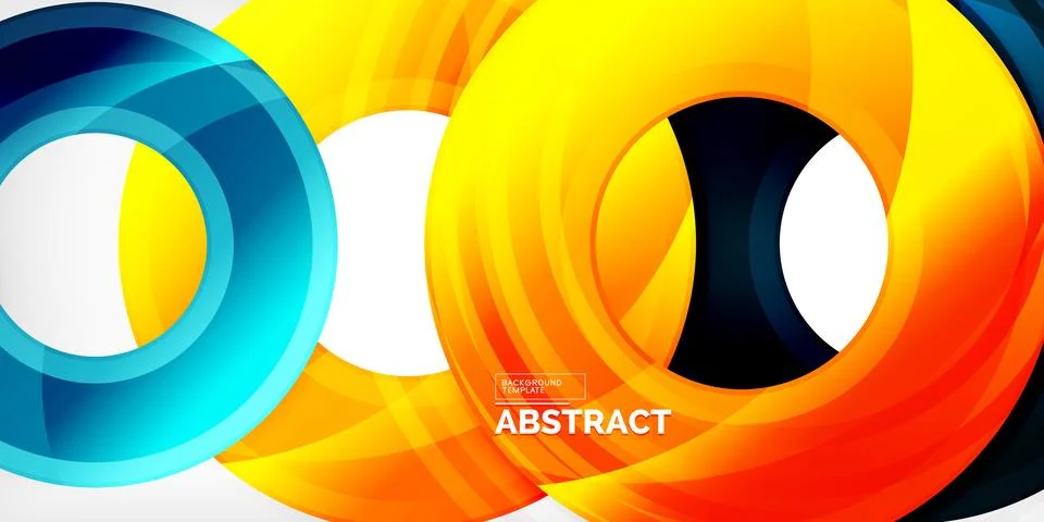 Circles, round elements, ring shapes premium background. Vector Illustration For 库存插图