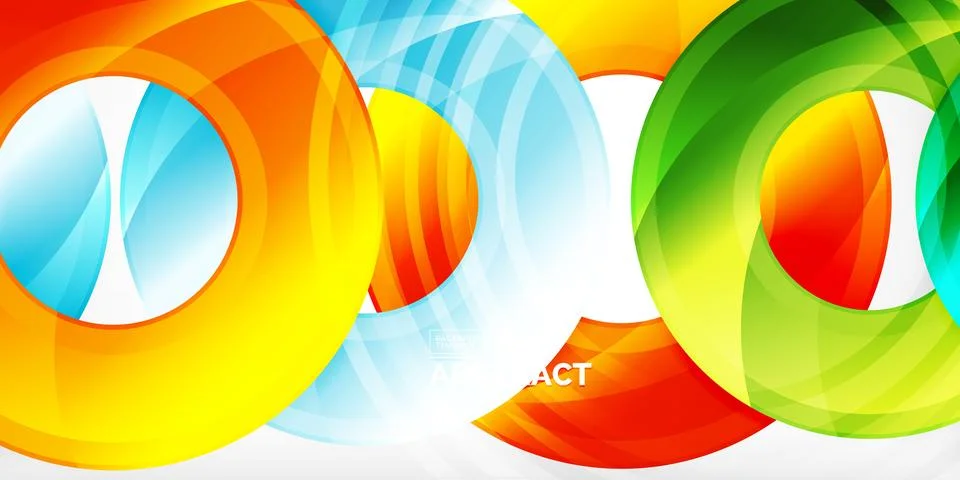 Circles, round elements, ring shapes premium background. Vector Illustration For Illustrazione stock