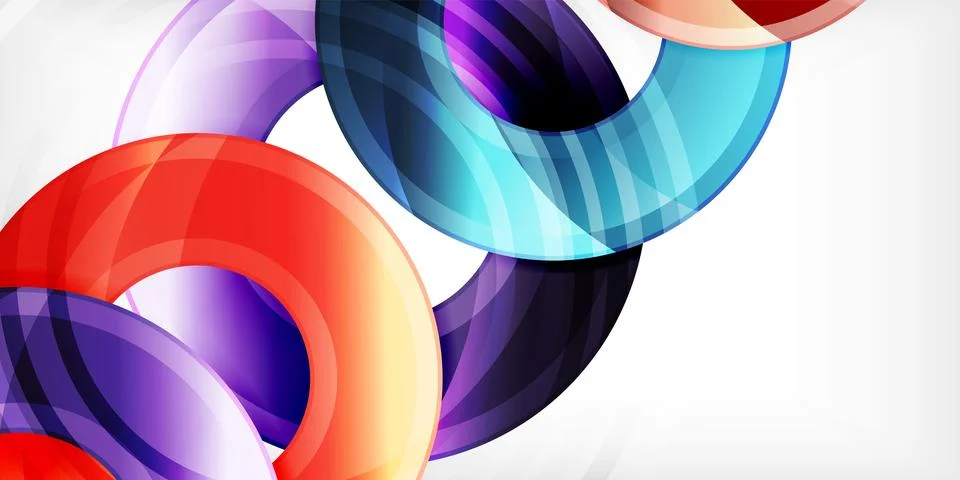 Circles, round elements, ring shapes premium background. Vector Illustration For Illustrazione stock