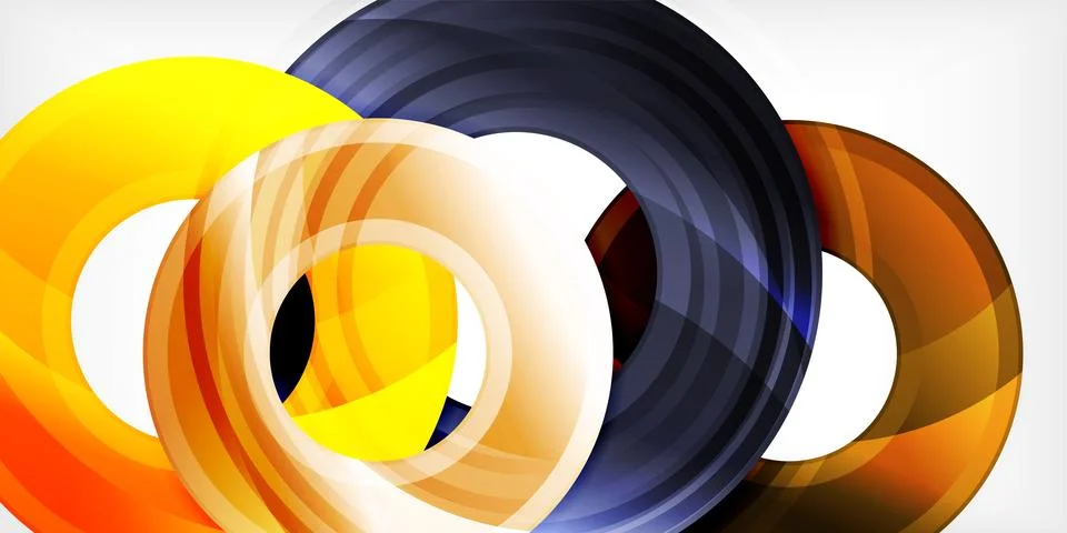 Circles, round elements, ring shapes premium background. Vector Illustration For イラスト素材