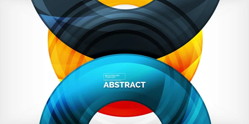 Circles, round elements, ring shapes premium background. Vector Illustration For イラスト素材