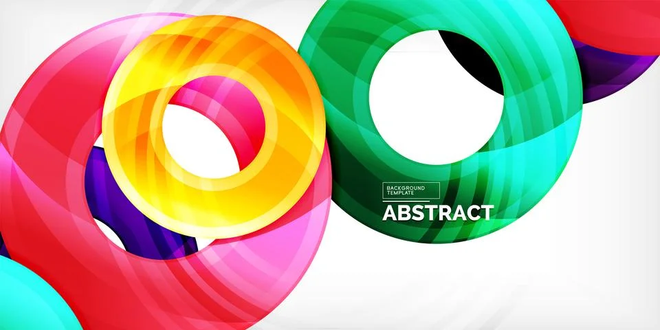 Circles, round elements, ring shapes premium background. Vector Illustration For 库存插图