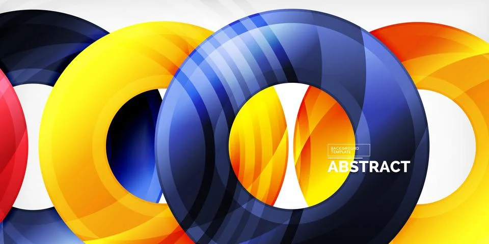 Circles, round elements, ring shapes premium background. Vector Illustration For Illustrazione stock