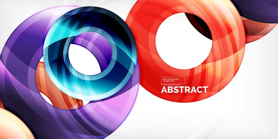 Circles, round elements, ring shapes premium background. Vector Illustration For イラスト素材