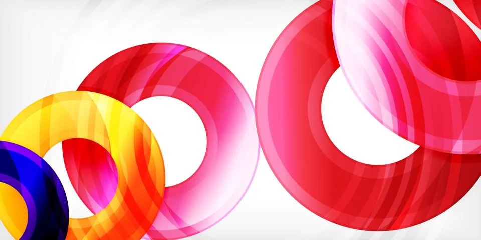Circles, round elements, ring shapes premium background. Vector Illustration For イラスト素材