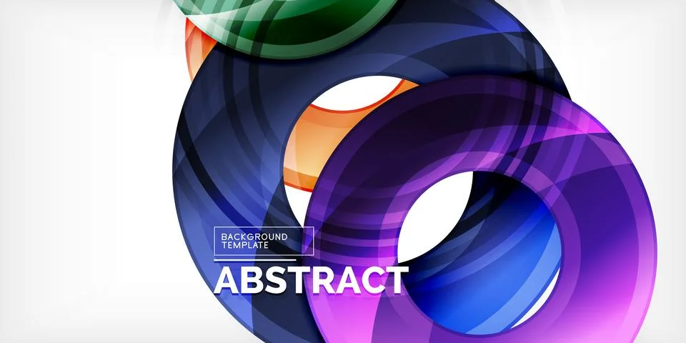 Circles, round elements, ring shapes premium background. Vector Illustration For 库存插图