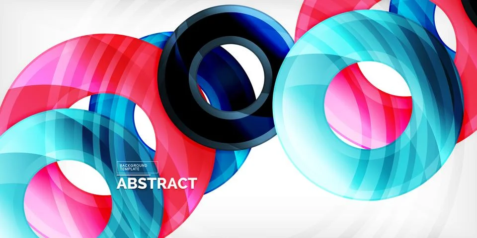 Circles, round elements, ring shapes premium background. Vector Illustration For イラスト素材