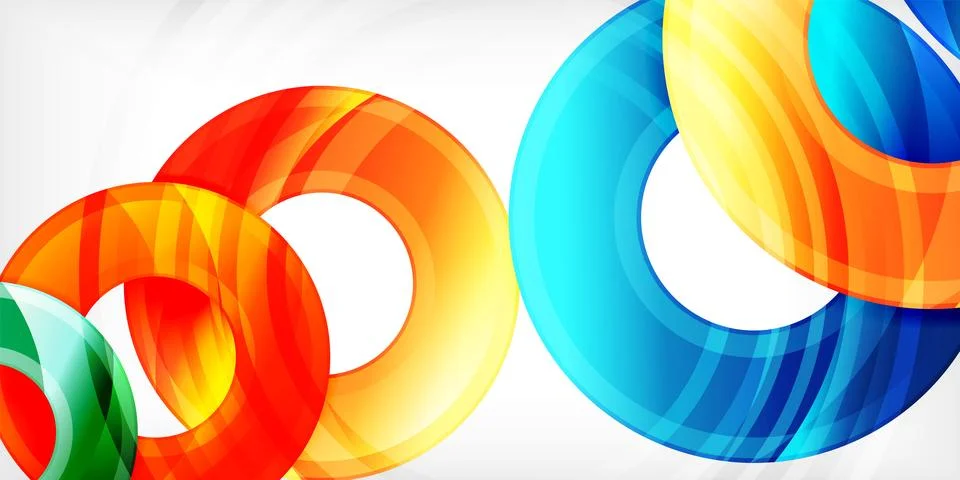 Circles, round elements, ring shapes premium background. Vector Illustration For イラスト素材