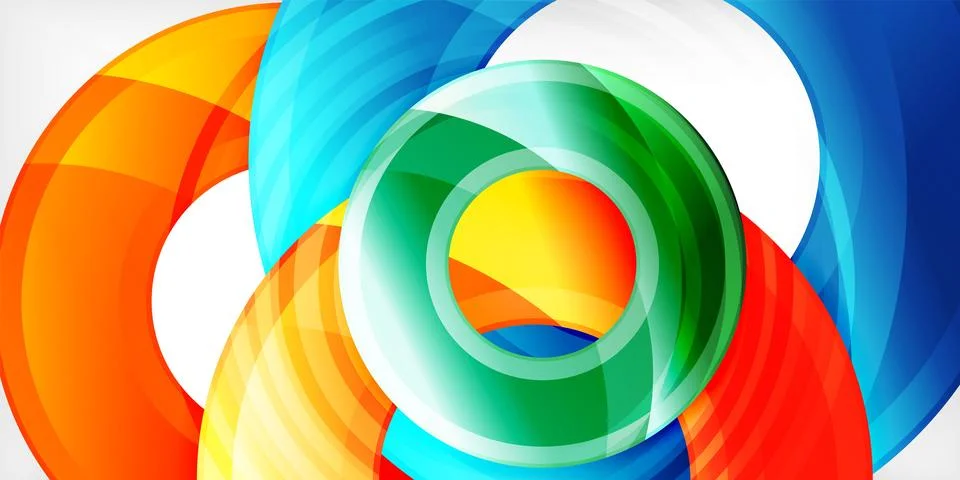 Circles, round elements, ring shapes premium background. Vector Illustration For Illustrazione stock