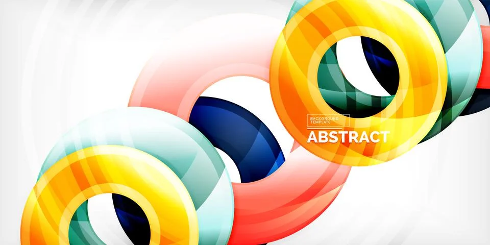 Circles, round elements, ring shapes premium background. Vector Illustration For Stock Illustration