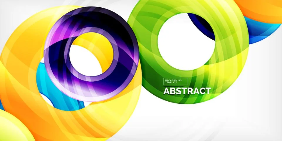 Circles, round elements, ring shapes premium background. Vector Illustration For 库存插图