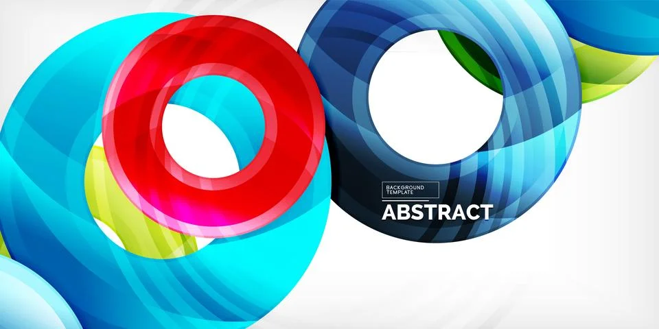 Circles, round elements, ring shapes premium background. Vector Illustration For 库存插图