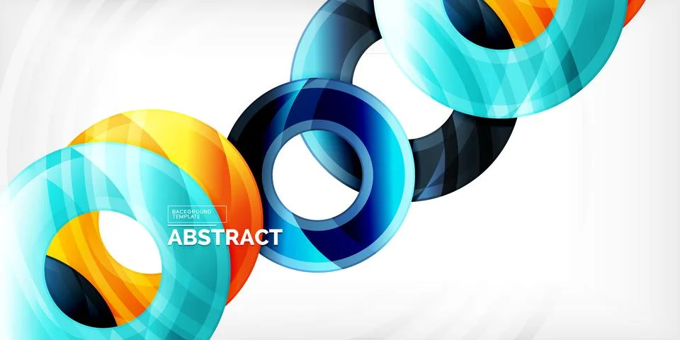 Circles, round elements, ring shapes premium background. Vector Illustration For Stock Illustration