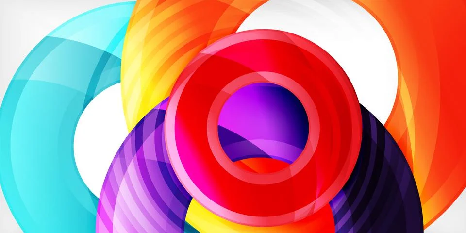 Circles, round elements, ring shapes premium background. Vector Illustration For Stock Illustration