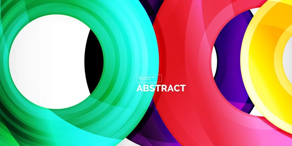 Circles, round elements, ring shapes premium background. Vector Illustration For イラスト素材