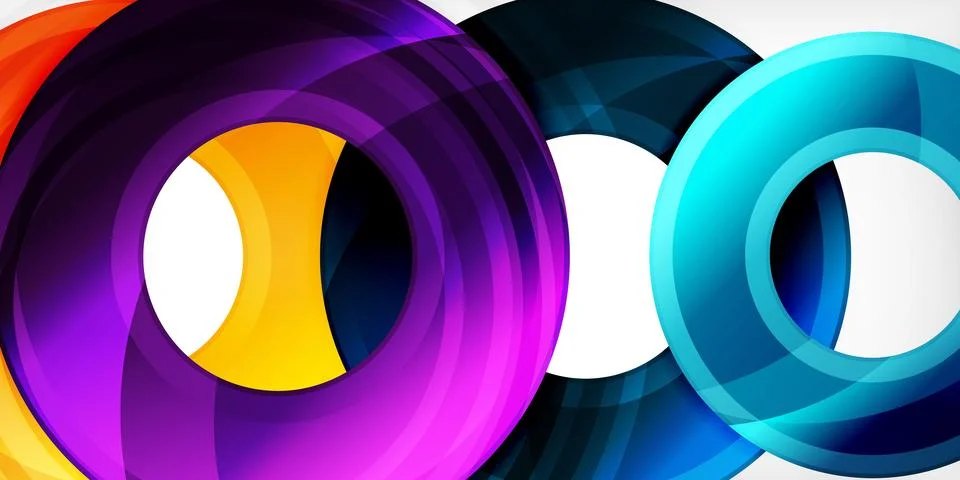 Circles, round elements, ring shapes premium background. Vector Illustration For Stock Illustration