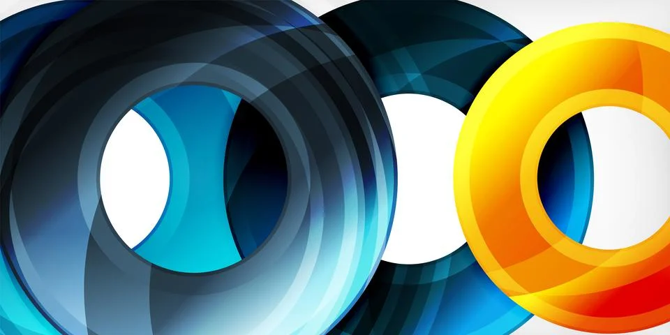 Circles, round elements, ring shapes premium background. Vector Illustration For イラスト素材